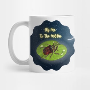 Beetle Fly Me To The Moon Mug